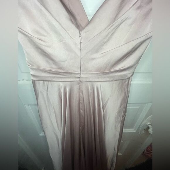 NWTs La Femme Strappy Back Satin Ballgown Size 2 - Picture 10 of 11